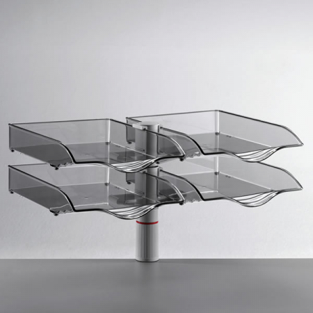 Novus CopySwinger Duo II drehbares Schreibtisch Ablageschalenset