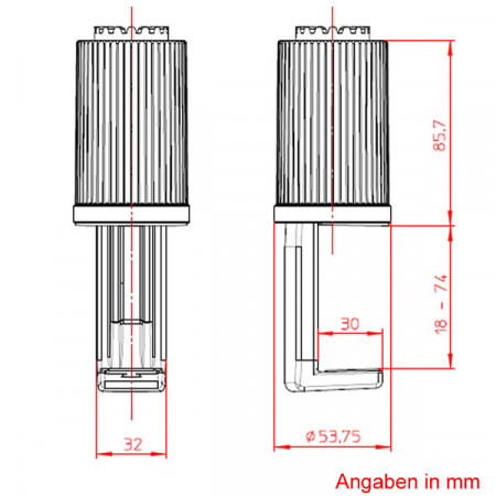 Novus Universal Zwinge 1 Befestigung f�r Schreibtische