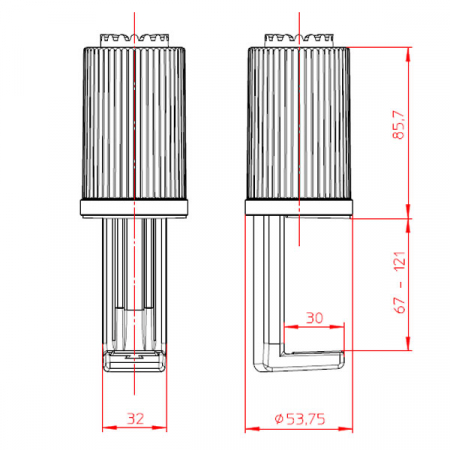 Novus Universal Zwinge 1 Befestigung f�r dicke Schreibtische