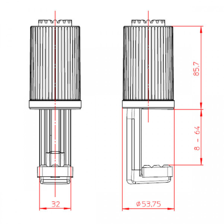 Novus Universal Zwinge 1 Befestigung f�r Glastische