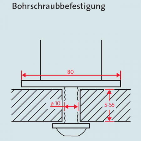 Novus TSS545B Schreibtisch S�ule mit Bohrschraubbefestigung