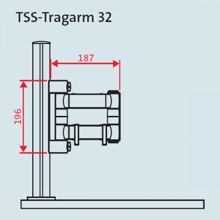 Novus Monitor TSS Tragarm32 f�r TSS S�ulen