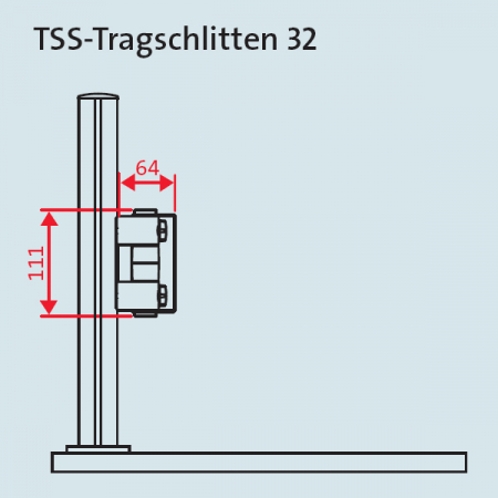 Novus Monitor TSS Tragschlitten32 f�r TSS S�ulen