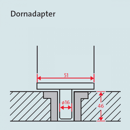 Novus TSS445D Schreibtisch S�ule mit Dornadapter