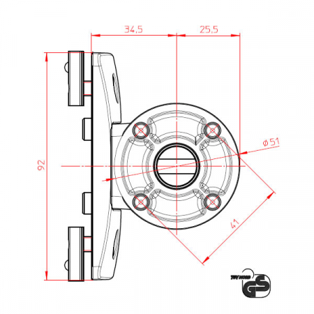 Novus SlatWall Adapter f�r TSS Trennw�nde