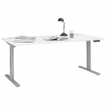 Höhenverstellbarer eDJUST Schreibtisch weiß-matt 1750x800mm